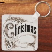 ヴィンテージクリスマス華美文字縁ど キーホルダー (裏面)