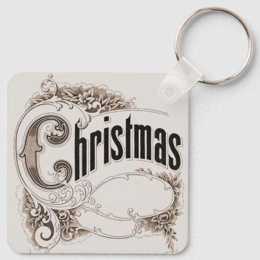ヴィンテージクリスマス華美文字縁ど キーホルダー (裏面)