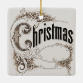 ヴィンテージクリスマス華美文字縁ど セラミックオーナメント (裏面)