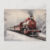 ヴィンテージクリスマス表現列車 シーズンポストカード (正面)