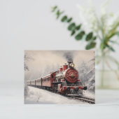 ヴィンテージクリスマス表現列車 シーズンポストカード (スタンド正面)