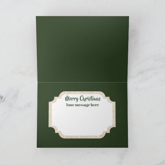 ヴィンテージクリスマス詩のメッセージを追加 シーズンカード (内部)