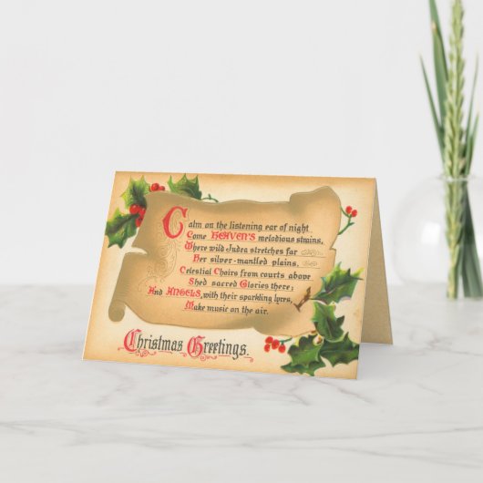 ヴィンテージクリスマス詩 シーズンカード (正面)