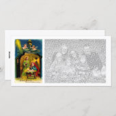 ヴィンテージクリスマス誕生・オブ・イエス シーズンカード (正面/裏面)