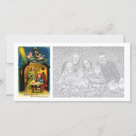 ヴィンテージクリスマス誕生・オブ・イエス シーズンカード (正面)