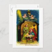 ヴィンテージクリスマス誕生・オブ・イエス シーズンポストカード (正面/裏面)