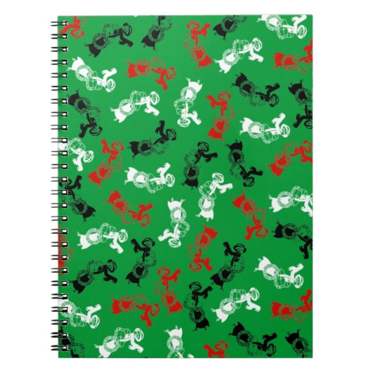 ヴィンテージクリスマス買い物客 ノートブック (正面)