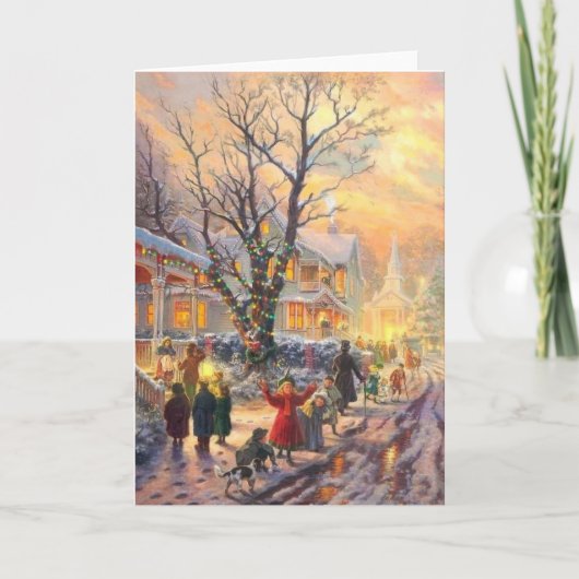 ヴィンテージクリスマス近隣 シーズンカード (正面)
