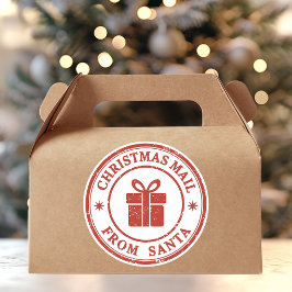 ヴィンテージクリスマス郵便 サンタからのラウンドスタンプ ラウンドシール