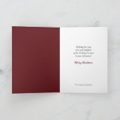 ヴィンテージクリスマス配達少年グリーティングカード シーズンカード (内部)