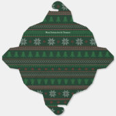 ヴィンテージクリスマス醜いセーターパーティーグリーンフォーチュン フェイバーボックス (見開き)