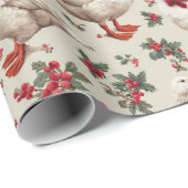 ヴィンテージクリスマス間抜けグース ラッピングペーパー (ロールコーナー)