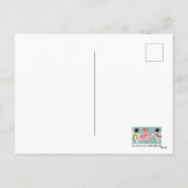 ヴィンテージクリスマス雪だるまと天使 シーズンポストカード (裏面)