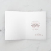 ヴィンテージクリスマス雪だるまと子供 シーズンカード (内部)