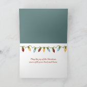 ヴィンテージクリスマス雪だるまと子供 シーズンカード (内部)