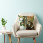 ヴィンテージクリスマス雪だるまと猫枕 クッション (椅子)