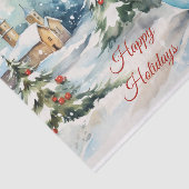 ヴィンテージクリスマス雪だるまイラストレーション 薄葉紙 (詳細)