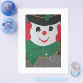 ヴィンテージクリスマス雪だるま チラシ (シングル)