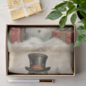 ヴィンテージクリスマス雪だるま 薄葉紙 (ギフト)