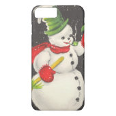 ヴィンテージクリスマス雪だるま Case-Mate iPhoneケース (裏面)