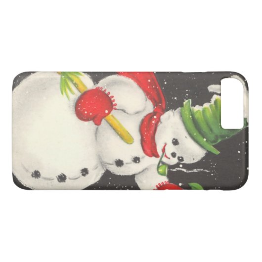 ヴィンテージクリスマス雪だるま Case-Mate iPhoneケース (裏面(横))