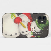 ヴィンテージクリスマス雪だるま Case-Mate iPhoneケース (裏面(横))