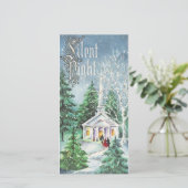 ヴィンテージクリスマス静かナイトチャーチ シーズンカード (スタンド正面)