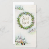 ヴィンテージクリスマス静かナイトチャーチ シーズンカード (正面/裏面)