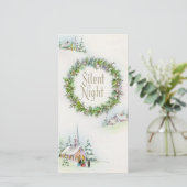 ヴィンテージクリスマス静かナイトチャーチ シーズンカード (スタンド正面)