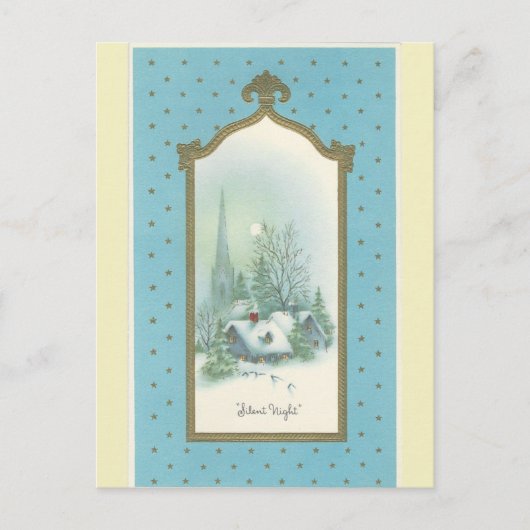 ヴィンテージクリスマス静かナイト シーズンポストカード (正面)