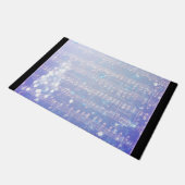 ヴィンテージクリスマス音楽の背景 – 青 ドアマット (アングル)