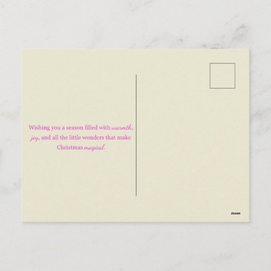 ヴィンテージクリスマス飾キッズツリー シーズンポストカード (裏面)