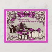 ヴィンテージクリスマス飾キッズツリー シーズンポストカード (正面)