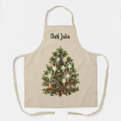 ヴィンテージクリスマス飾ビクトリアンツリー エプロン (正面)