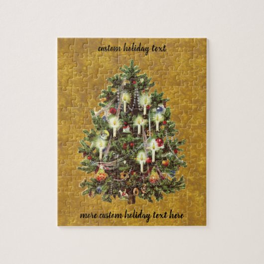 ヴィンテージクリスマス飾ビクトリアンツリー ジグソーパズル (縦)