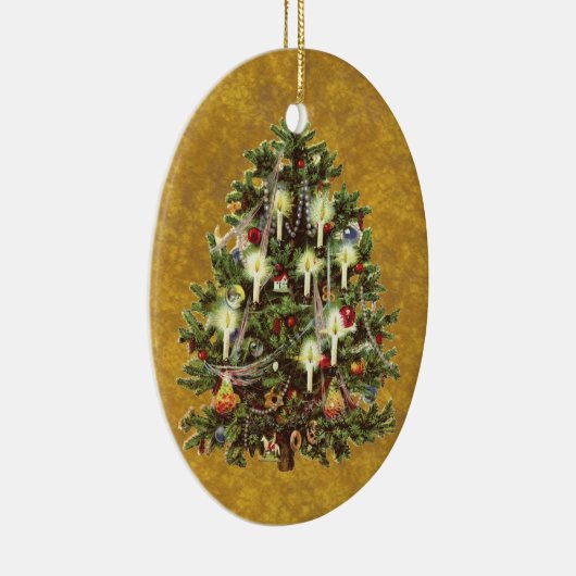 ヴィンテージクリスマス飾ビクトリアンツリー セラミックオーナメント (右)