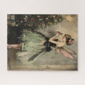 ヴィンテージクリスマス飾フェアリーのモミの木 ジグソーパズル (横)