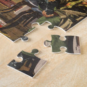 ヴィンテージクリスマス飾、家族の家 ジグソーパズル (側面)