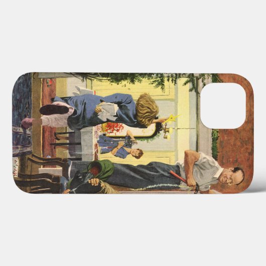 ヴィンテージクリスマス飾、家族の家 Case-Mate iPhoneケース (裏面 (横))