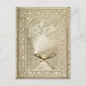 ヴィンテージクリスマス魔法ランプアラジンファンタジー シーズンポストカード (正面)