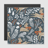 ヴィンテージクリスマス鹿のデザイン、フェスティブパターン (正面/裏面)