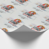 ヴィンテージクリスマス1900サンタインスレイ ラッピングペーパー (角)