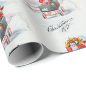 ヴィンテージクリスマス1900サンタインスレイ ラッピングペーパー (ロールコーナー)