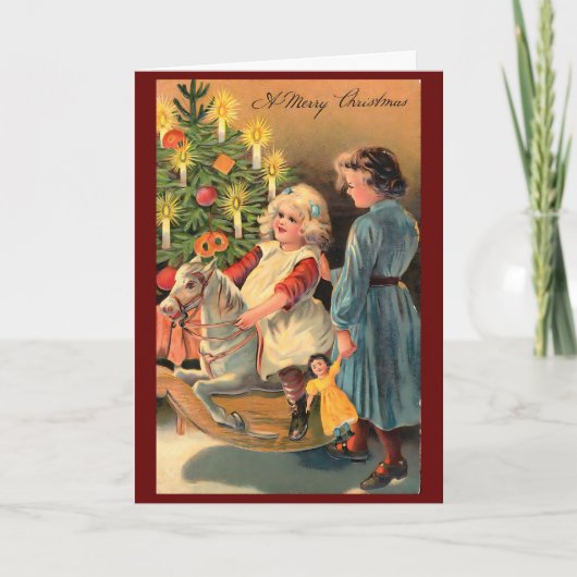 ヴィンテージクリスマス1940年代レトロカスタム カード (正面)