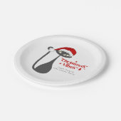 ヴィンテージクリスマス1950年代アトミックパーソナライズされた猫 ペーパープレート (アングル)