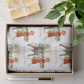 ヴィンテージクリスマス1950年代カップルのメリークリスマス 薄葉紙 (ギフト)