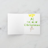 ヴィンテージクリスマス1950野生生物収集木 シーズンカード (内部)