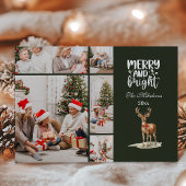 ヴィンテージクリスマス5写真ファミリーお祝い シーズンカード