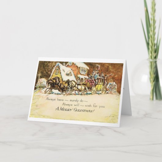 ヴィンテージクリスマス – お願い シーズンカード (正面)