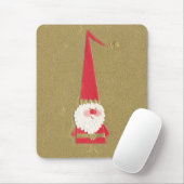ヴィンテージクリスマス、かわいいサンタクロースの小人（ノーム） ゴールド マウスパッド (マウス)